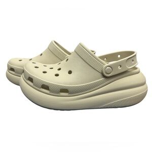Crocs Classic Crush Clog "Bone" Platform Shoes Size M8 W10